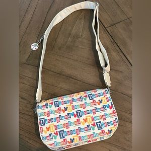 RARE Disneyland 65th Anniversary Crossbody Bag Small World Charm